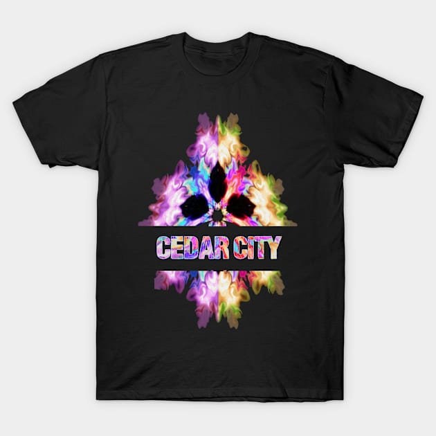 Cedar city Tie Dye Watercolor Gift Souvenir T-Shirt by Argosy